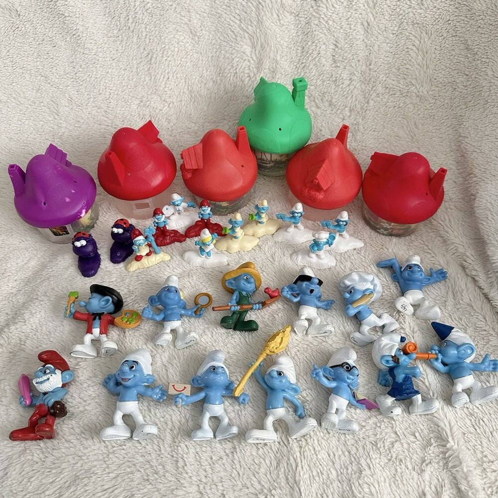 McDonalds Smurfs Figures Lot Movie Village Cake Toppers Toy